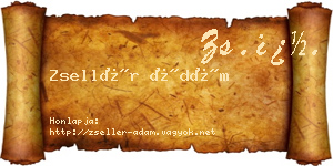Zsellér Ádám névjegykártya